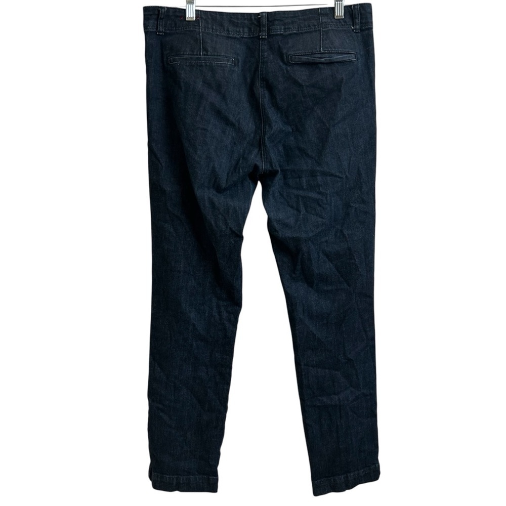 Talbots Jeans Modern Slim Fit Womens Size 14/32 Dark Wash Tapered Leg Denim - Picture 2 of 10